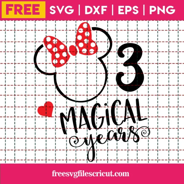 3Rd Birthday Svg Free, Disney Svg, Birthday Svg, Third Birthday Svg, Instant Download