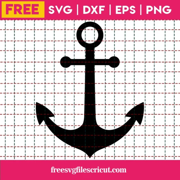 Anchor Svg Free, Sea Svg, Silhouette Cameo, Instant Download, Ocean Svg