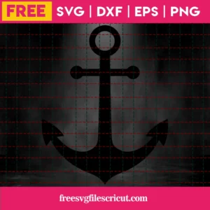 Anchor Svg Free, Sea Svg, Silhouette Cameo, Instant Download, Ocean Svg Invert