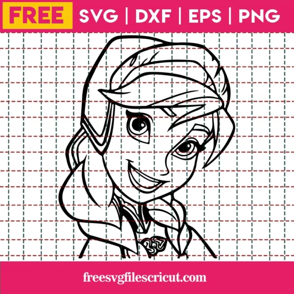 Anna Svg Free, Frozen Svg, Disney Svg, Instant Download, Woman Svg, Silhouette Cameo