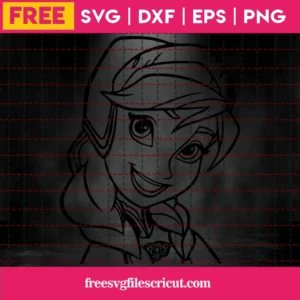 Anna Svg Free, Frozen Svg, Disney Svg, Instant Download, Woman Svg, Silhouette Cameo Invert