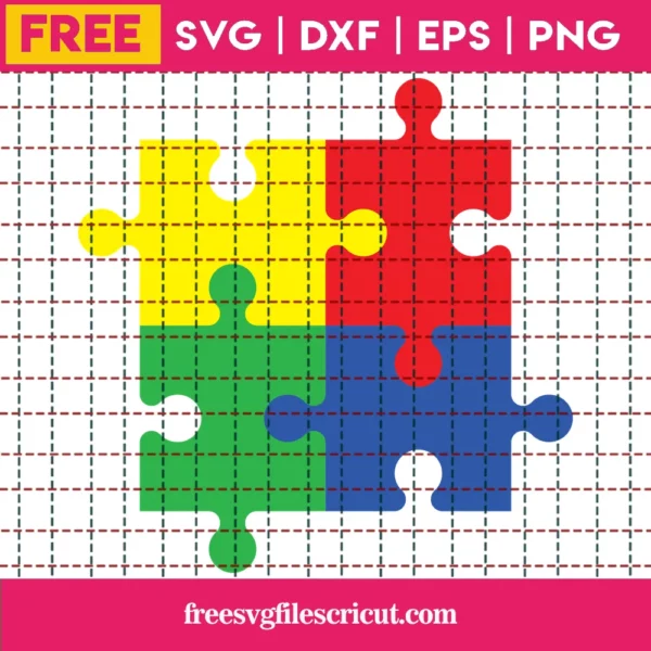 Autism Svg Free, Puzzle Svg, Autism Sign Svg, Instant Download, Silhouette Cameo