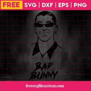 Bad Bunny Free Svg, Music Svg, Bad Bunny Logo Svg, Instant Download, Silhouette Cameo Invert