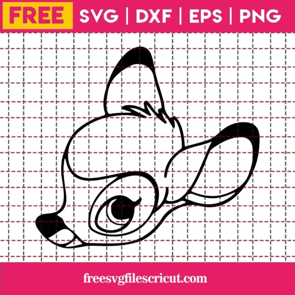 Bambi Svg Free, Best Disney Svg Files, Deer Svg, Instant Download, Silhouette Cameo