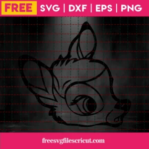 Bambi Svg Free, Disney Svg, Cartoon Svg, Instant Download, Silhouette Cameo Invert