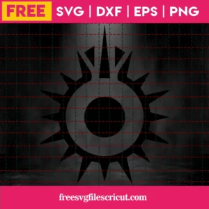 Black Sun Symbol Svg Free, Star Wars Svg, Logo Svg, Instant Download, Silhouette Cameo Invert