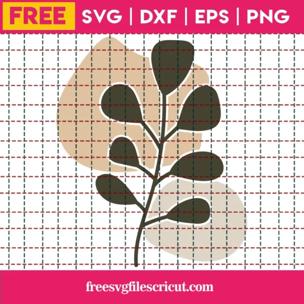 Boho Leaf Branch – Free Svg Cut File