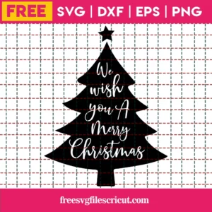 Christmas Tree Svg Free, Silhouette Cut Files, Christmas Svg, Instant Download