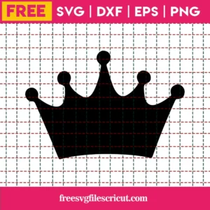 Crown Svg Free, Crown Vector, Crown Cut Files, Silhouette Cameo, Instant Download