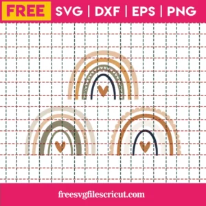 Cute Rainbows – Free Svg Cut File Invert