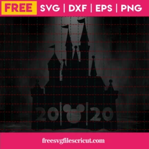 Disney Castle Svg Free, Mickey Head Svg, Disney Svg, 2020 Svg, Instant Download Invert