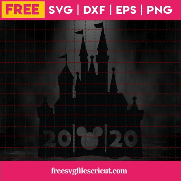 Disney Castle Svg Free, Mickey Head Svg, Disney Svg, 2020 Svg, Instant Download Invert