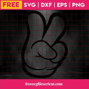 Disney Svg Free, Mickey Hand Svg, Mickey Svg, Instant Download, Free Vector Files Invert