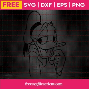 Donald Duck Svg Free, Disney Svg, Duck Svg, Instant Download, Animal Svg Invert