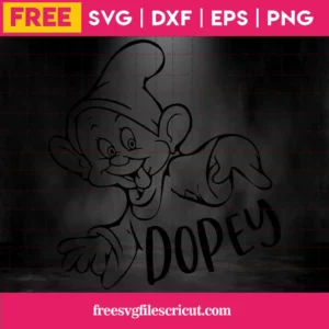 Dopey Svg Free, Dwarf Svg, Disney Svg, Instant Download, Disneyland Svg Invert