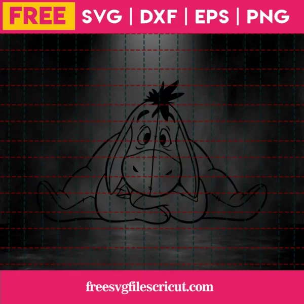 Eeyore Donkey Svg Free, Disney Svg, Winnie The Pooh Svg, Instant Download Invert