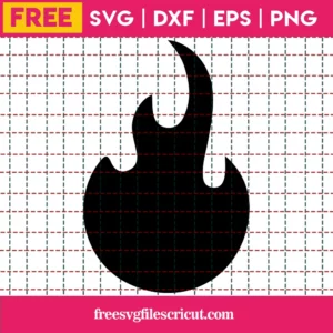 Fire Svg Free, Flame Svg, Free Vector Files, Instant Download, Silhouette Cameo