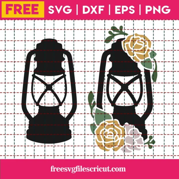 Floral Lanterns – Free Svg Cut File