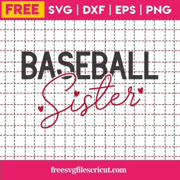 Free Baseball Sister Svg