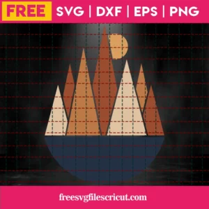 Free Boho Mountains Svg Invert