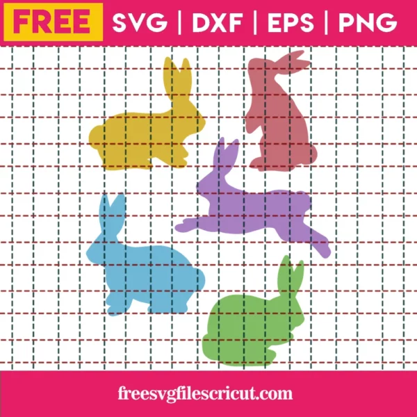 Free Bunny Silhouettes Svg Invert