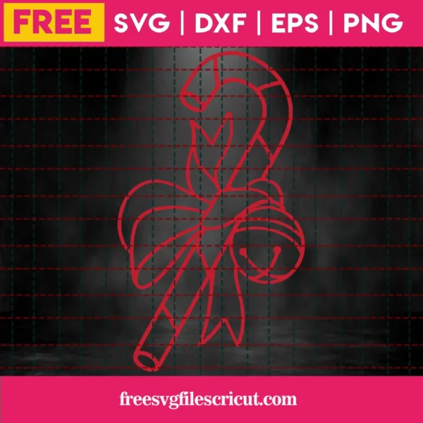Free Candy Cane Svg Invert