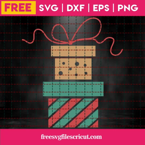 Free Christmas Gifts Svg Invert