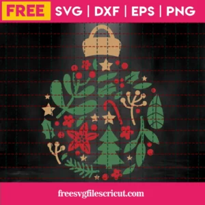 Free Christmas Ornament Svg Invert