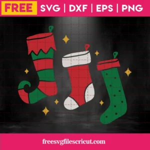 Free Christmas Stockings Svg Invert