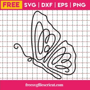 Free Continuous Line Butterfly Svg