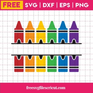 Free Crayon Split Monogram Frame Svg