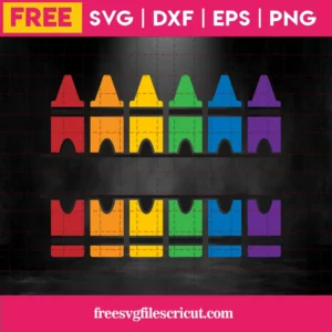 Free Crayon Split Monogram Frame Svg Invert