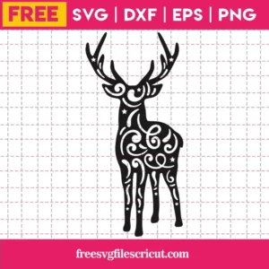Free Decorative Deer Silhouette Svg