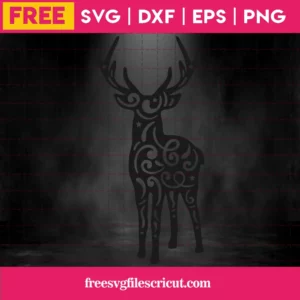 Free Decorative Deer Silhouette Svg Invert