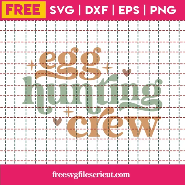 Free Egg Hunting Crew Svg Invert