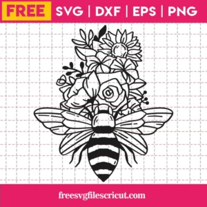 Free Floral Bee Svg