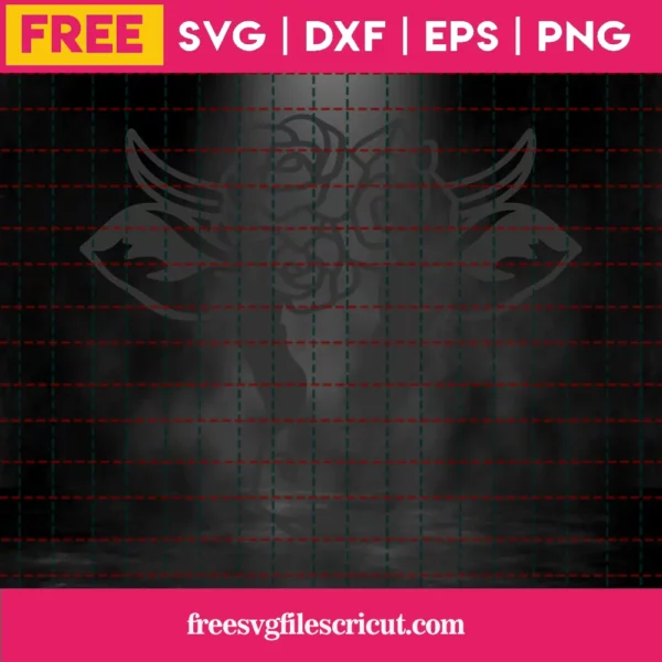 Free Floral Cow Face Svg Invert