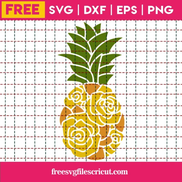 Free Floral Pineapple Svg