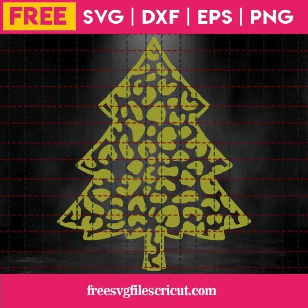 Free Leopard Christmas Tree Svg Invert