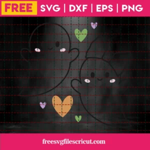 Free Little Ghosts Svg Invert