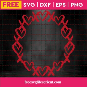 Free Love Circle Frame Svg Invert