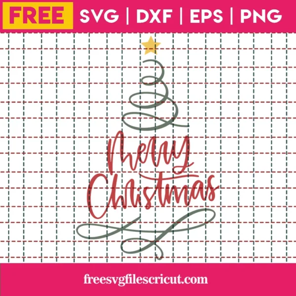 Free Merry Christmas Tree Svg