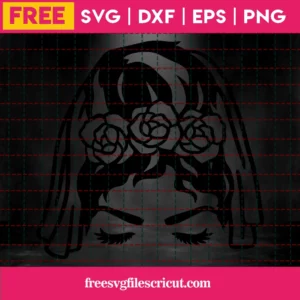 Free Messy Bun Bride Face Svg Invert