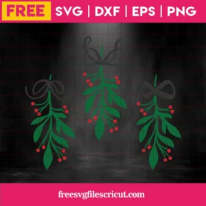 Free Mistletoes Svg Invert