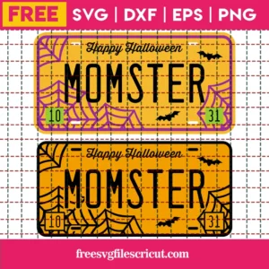 Free Momster License Plate Svg