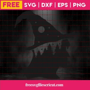 Free Night Witch Svg Invert