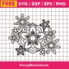 Free Outline Flowers Svg