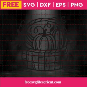 Free Pumpkin Basket Svg Invert