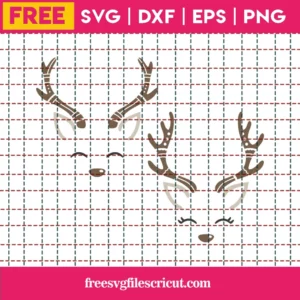 Free Reindeer Faces Svg