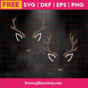 Free Reindeer Faces Svg Invert